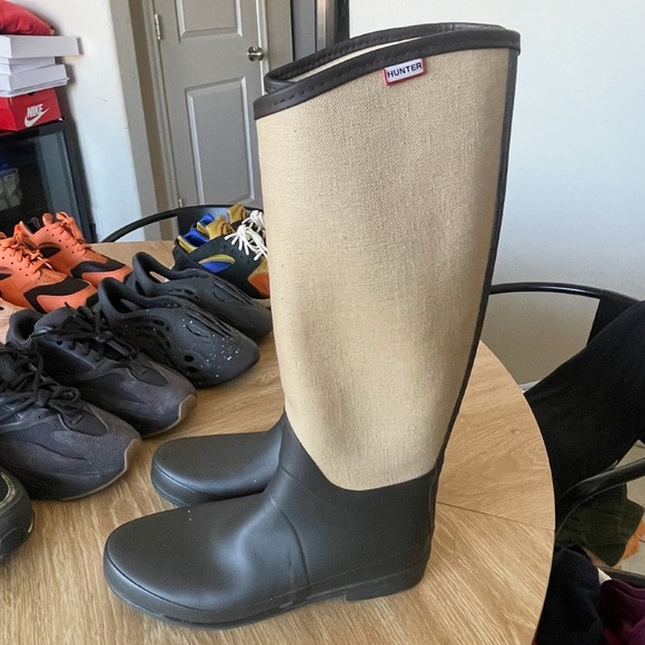 Hunter Black and Tan Tall Boots - Picture 2 of 2